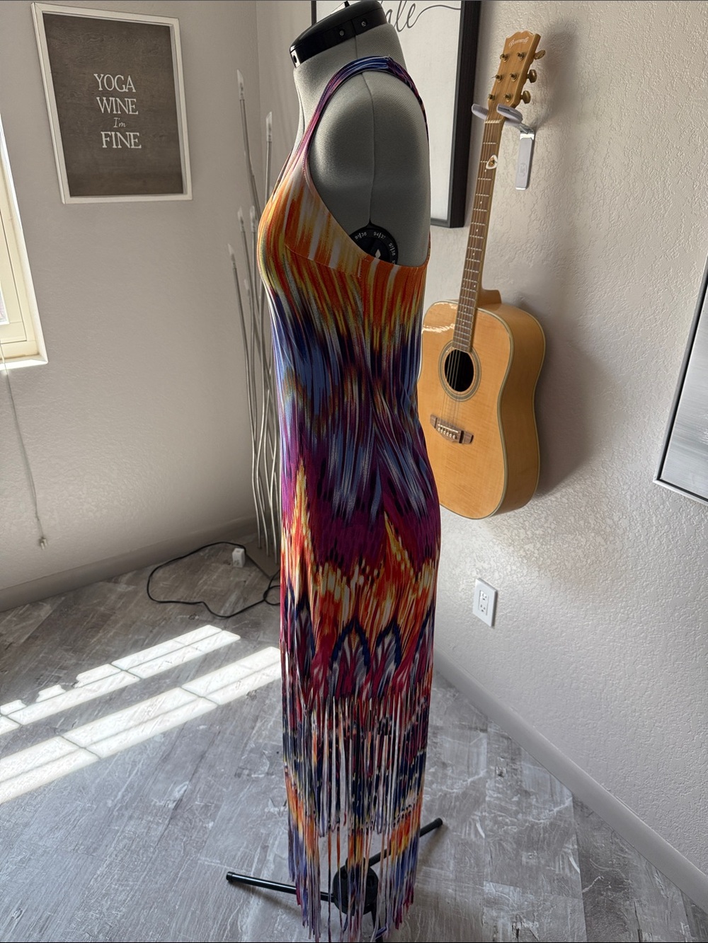Vibrant Multicolor Sleeveless Maxi Dress - Picture 3 of 4